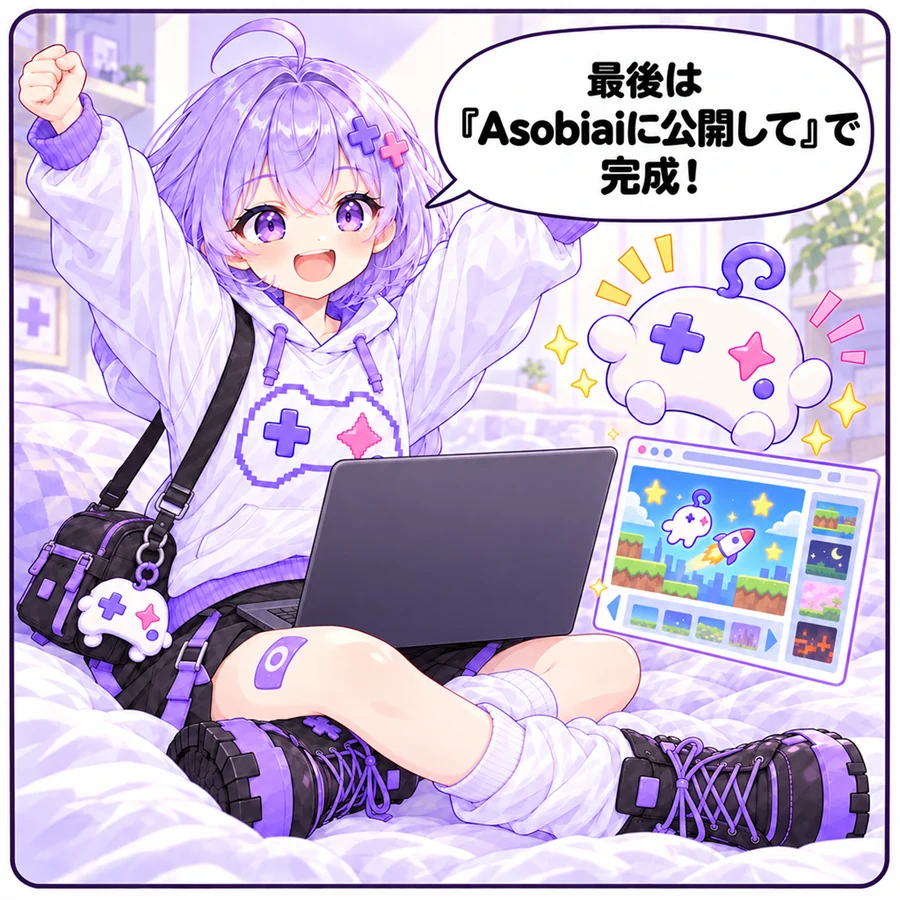 アソビ「最後は『Asobiaiに公開して』で完成!」