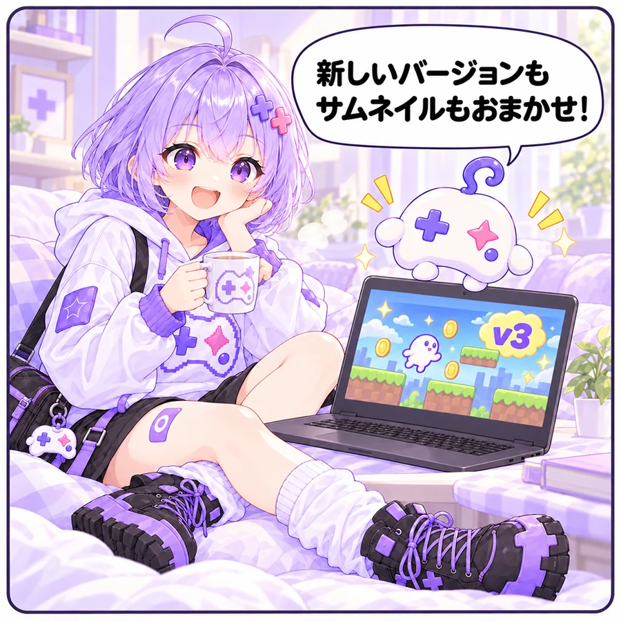 アイ「新しいバージョンもサムネイルもおまかせ！」