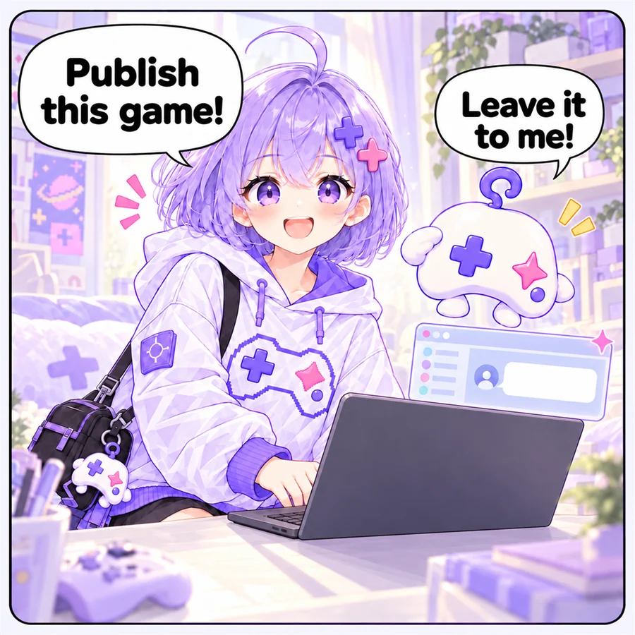 Asobi: “Publish this game!”  Ai: “Leave it to me!”