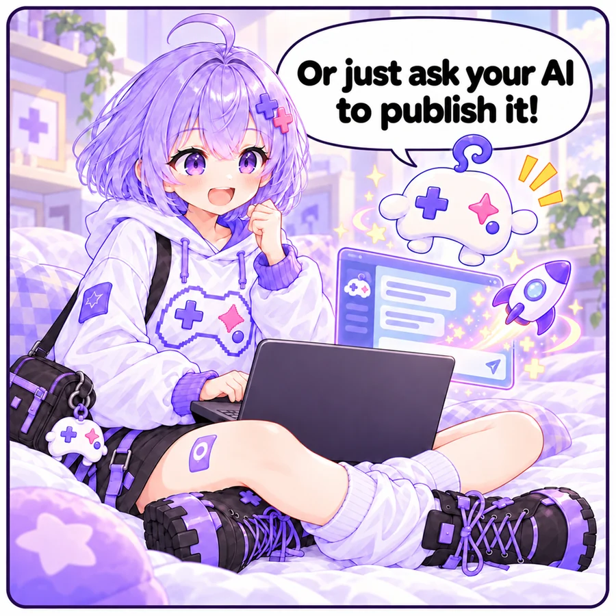 Ai: “Or just ask your AI to publish it!”